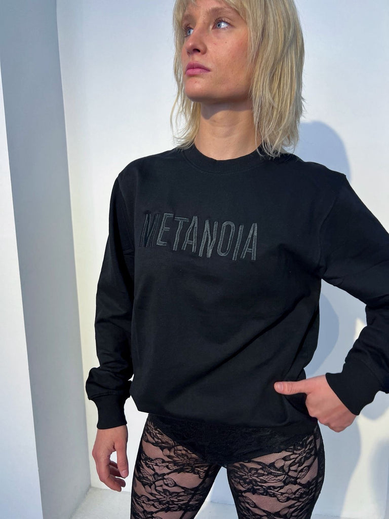 Poleron Maxi Logo Negro