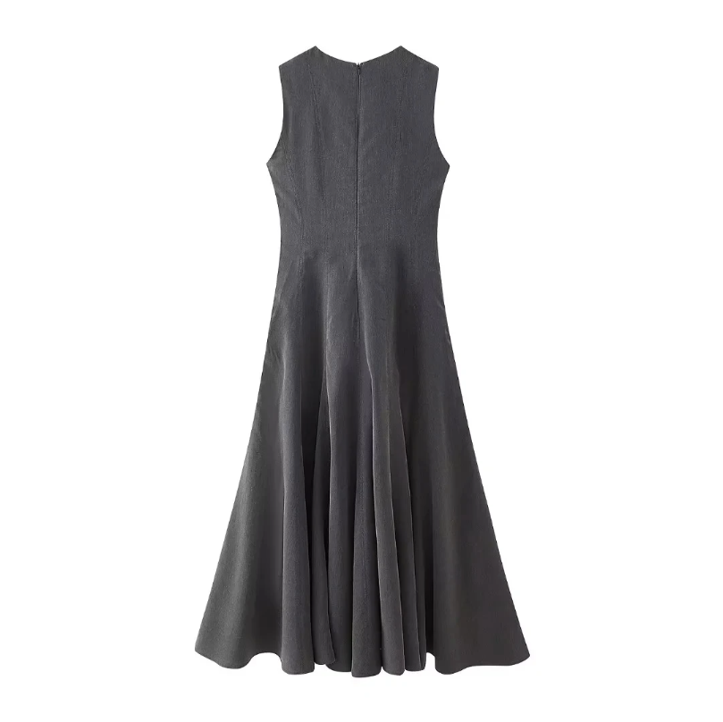 Vestido Paneles Gris