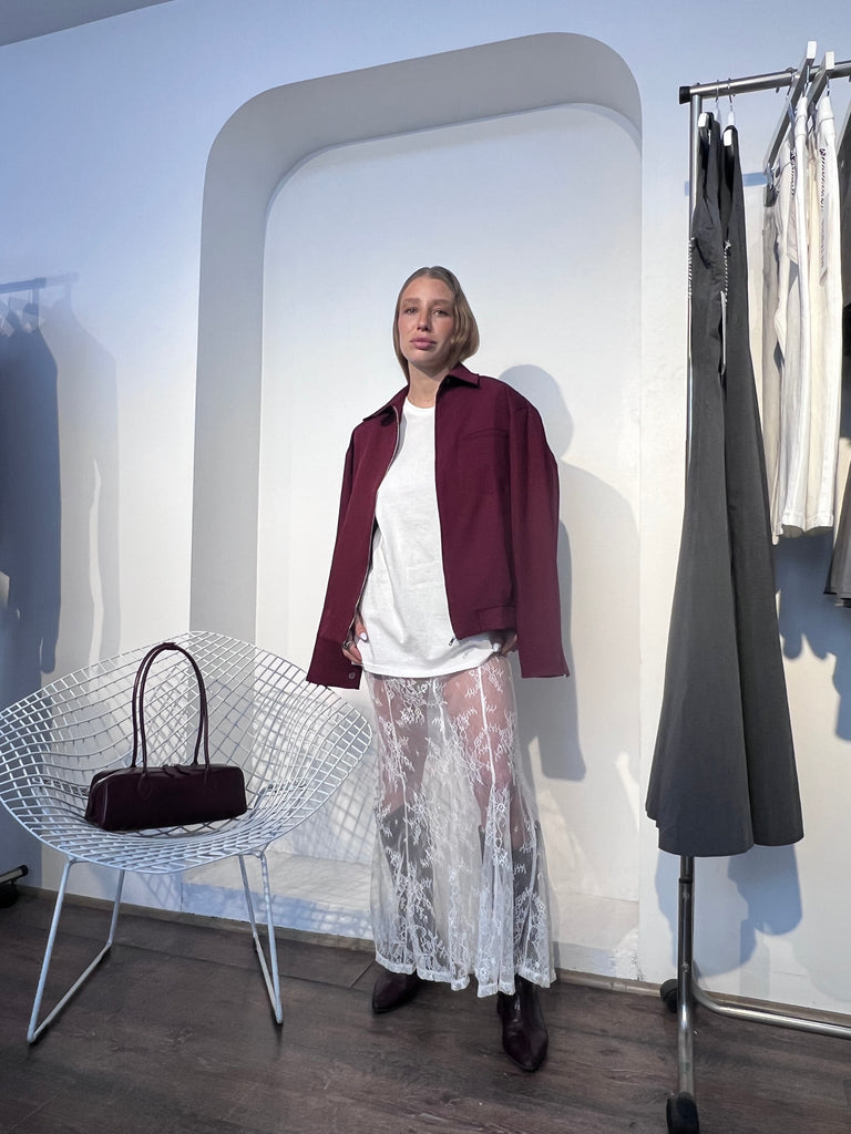 Chaqueta Minina Bordo