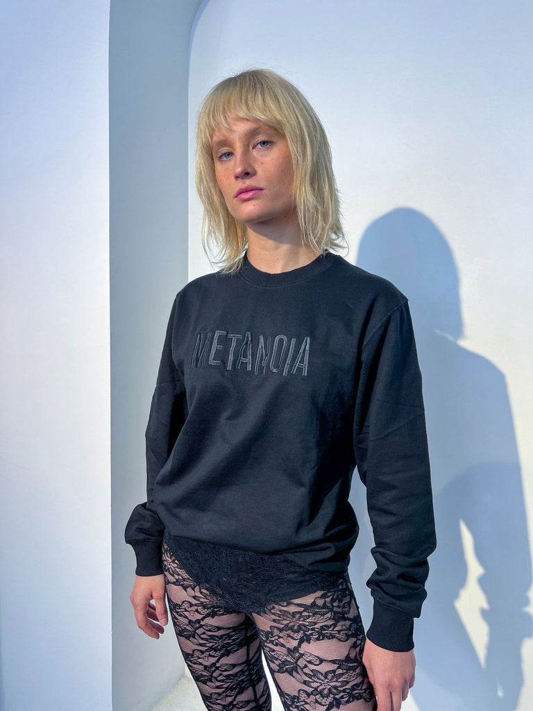 Poleron Maxi Logo Negro