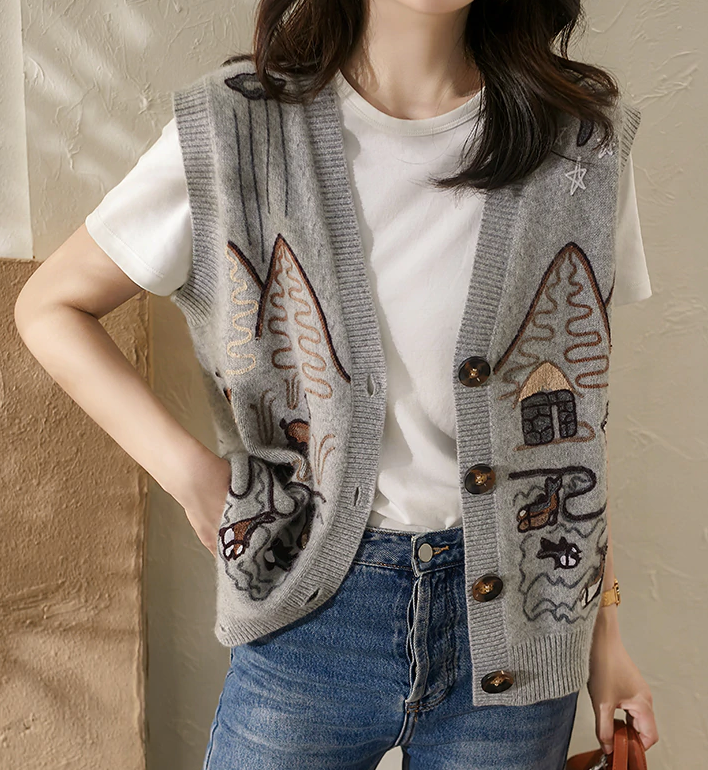 Cardigan Andes Grey