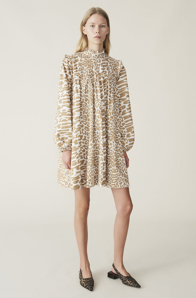 Egret Leopard Minidress