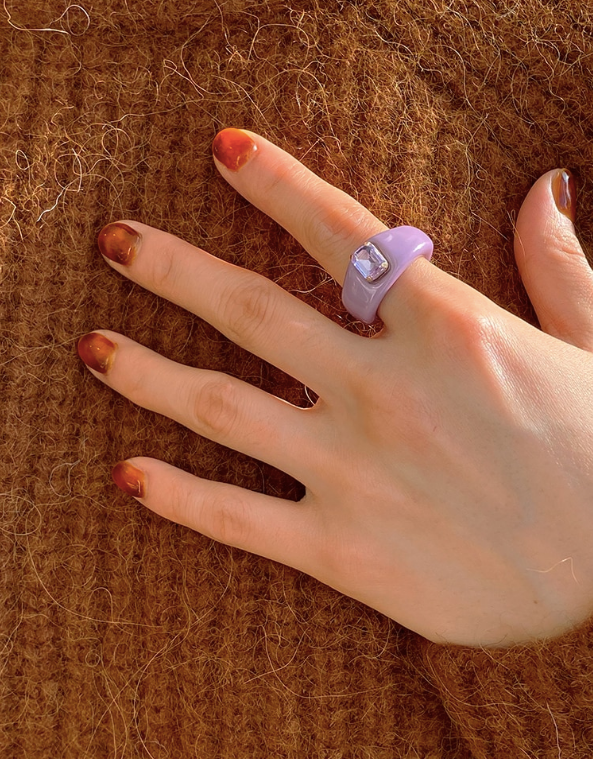 Anillo Megastone Fantasy Lilac